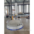 Pre-stretch type- automatic online wrapping size 1.2*1.2*1.8m pallet wrapper with PLC control for hot sale